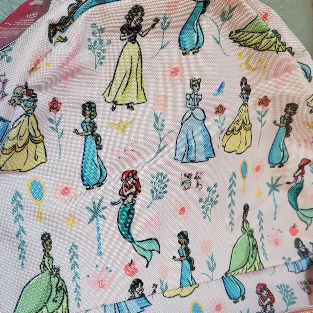 DISNEY PRINCESS Pink 17" Backpack NWT - Picture 3 of 7
